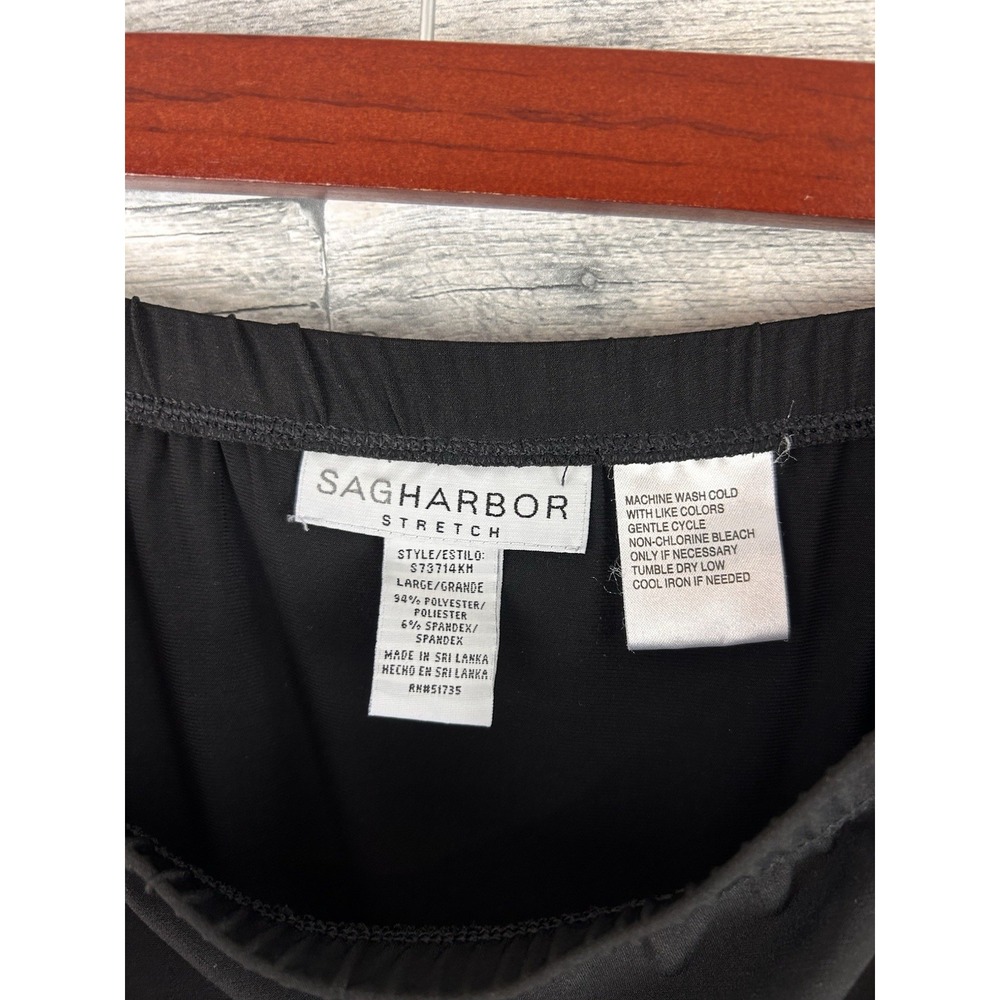 Sag Harbor Stretch Black Large Pull On Skirt - Picture 3 of 6
